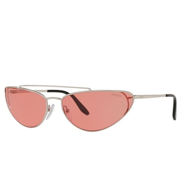 NWT Prada 66mm Irregular Cat Eye Sunglasses Pink - Picture 4 of 4